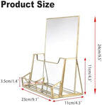 BTSKY Golden Glass Brochure Holder 8.5 x 11 Inches Trifold Flyer Holder - Image 3