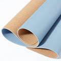 Double-Sided Desk Mat Pad, Eco Cork Writing Protector Pad, Large Leather Mouse Mat, Waterproof Desk Blotter for Office Home(Blue,90x45cm) by Unknown