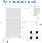Eastern Tree Metal Pegboard Display Stand 3.5 x 6 Feet with 30 Hooks, Standing Pegboard Display with Wheels, Peg board Display Rack, Large Pegboard Panels - White - Image 2