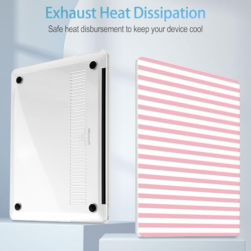 Case for Surface Laptop 8 2026/7 2024 13.8", Pink & White Stripes - Image 4
