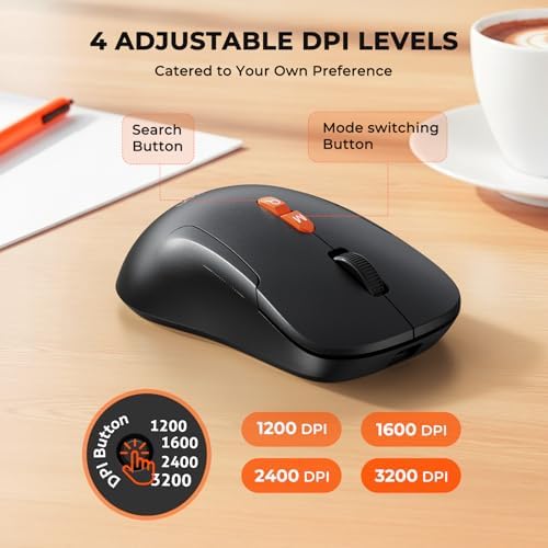MEETION Wireless Keyboard Mouse Combo, Ergonomic Bluetooth Rechargeable - Image 7