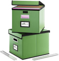 File Organizer Box with Lids, Collapsible File Folder Organizer by Huolewa