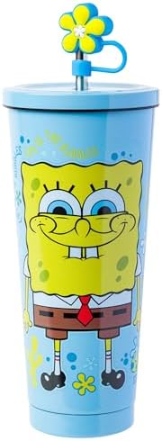 Silver Buffalo Spongebob Squarepants, Stainless Steel Tumbler, 24oz by SilverBuffalo