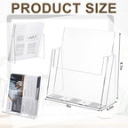 Hillban 10 Pcs 8.7" X 9.2" X 3" Vertical Acrylic Business Card Holder - Image 2
