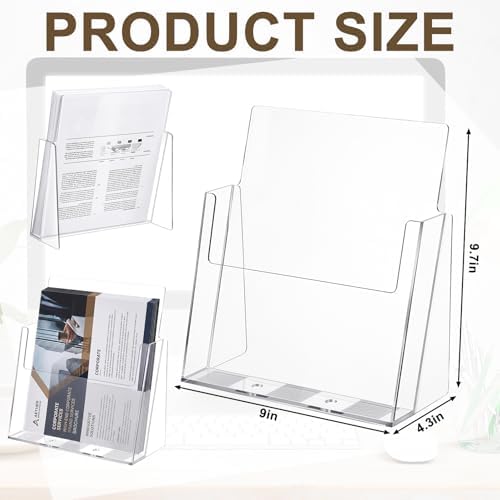Hillban 10 Pcs 8.7" X 9.2" X 3" Vertical Acrylic Business Card Holder - Image 2