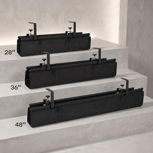 No Drill Under Desk Cable Management Tray, 48 Inch, Black - Image 6