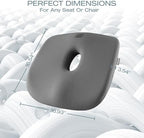 Skechers Seat Cushion Memory Foam,Donut Pillow Office Chair Cushion for Tailbone Pain Relief,Butt Pillow for Office Chair,Car seat Cushion,Long Sitting Office Workers,and Car Drivers,Grey - Image 5