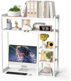 Aetheris Desktop Organizer Shelf, 30" Wooden Office Storage Rack, Display Shelf Rack, 5 Tier Desktop Display Rac, Desk Shelf, Desk Hutch for Computer Monitor by Unknown