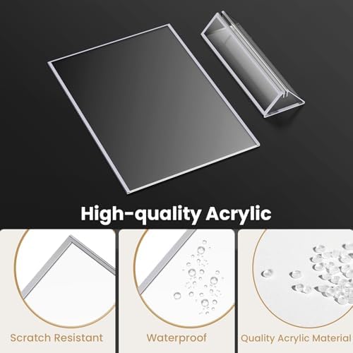 8.5X11 Silver Frames Double-Sided Acrylic Sign Holder, 6 Pack - Image 4