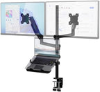 WALI Dual Monitor and Laptop Stand for 17" Notebook and 32" Screens by WALI