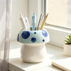 Elegant Cute Mushroom Ceramic Pen Holder Creative Desk Organizer for office - Image 7