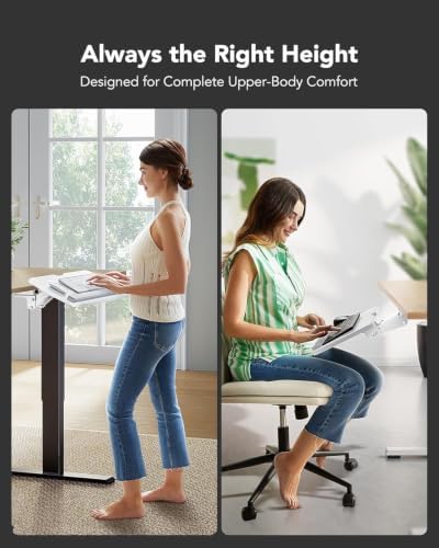 HUANUO Keyboard Tray Under Desk, 360 Adjustable Ergonomic Sliding Keyboard & Mouse Tray, Under Desk Keyboard Tray Slide Out, Keyboard Holder Under Desk for Typing in Home, Office Work, 25"W x 9.84"D - Image 4