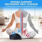 Niceeday Seat Cushion for Office, Car & Wheelchair - Premium Memory Foam with Ergonomic U-Shape Design - Enhanced Comfort for Tailbone, Hip & Sciatica Support, Non-Slip Base & Machine Washable Cover - Image 2