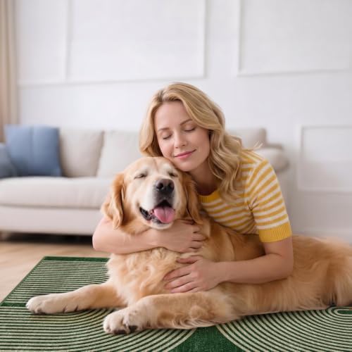 Office Chair Mat for Hardwood Floor & Tile Floor,48"X 60"-Convex Geo Green - Image 6