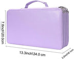 Vomgomfom PU Leather Pencil Case, Holds 100 Markers/300 Pens,Purple - Image 2