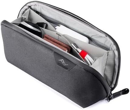 Peak Design Small Tech Pouch, Black, Electronics Organizer for Travel or Everyday Carry, Origami-Style Storage, Cable Pass-Through, Weatherproof Recycled Nylon, Gear Carry Bag for Men and Women - Image 2