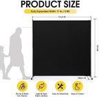 RANTILA Single Large Panel Room Divider, Privacy Screen for Office, Partition Separators, Freestanding Divider 71''W x 71''H, Black - Image 2