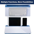 TSJ OFFICE Desktop Whiteboard Dry-Erase-Board - Computer Keyboard Stand White Board Surface Pad with Drawer, Desk Organizers with Accessories for Office, Home, School Supplies - Blue - Image 5