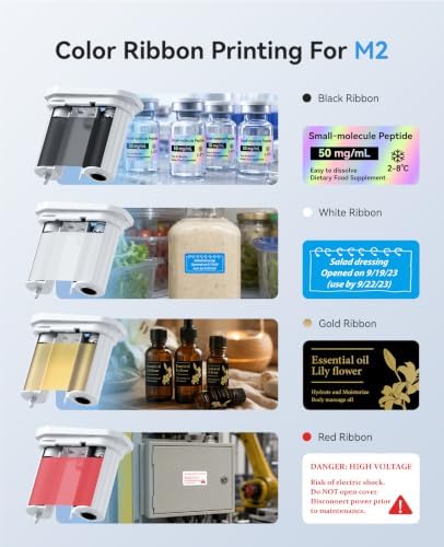 NIIMBOT M2 Thermal Transfer Label Maker, Label No Fading for Office Lab Use - Image 4