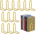 Sanwarm Bookends, 12 Pack, Metal, for Home Office Desk Shelves Gold Modern by SanwarmHomeDecor
