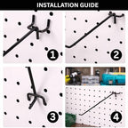 Pack of 200 Heavy Duty Pegboard Hooks – 10 Inches Metal Peg Board Shelving Hook – Black Pegboard Display Hooks for Garage Storage & Retail Store Fixtures - Image 5