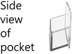 Marketing Holders 6 Pack Slatwall Business Card Holder 24 Slot Holds 3.5" x 2" Cards Hanging Multi Pocket Clear Acrylic Rack Organizer Display for Slatted Wall Space Saver - Image 6