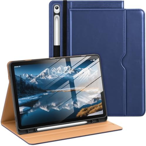 DTTO Leather Case for Galaxy Tab S10 Lite / S10 FE / S9 FE, Navy Blue by DTTO