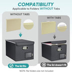 BALEINE File Organizer Box with Lid, Collapsible Hanging File Storage Box - Image 5