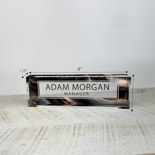 ARTBLOX | Custom Name Plates for Desk, Ideal Office Decoration for Men and Women, Clear Acrylic Desk Name Plate - Image 4