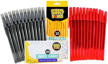 Elementary School Writing Bundle | 1 Box - 51 Pieces per Box | School Supply Boxes - Back to School Essentials | Includes Composition Books, Loose Leaf Paper, Index Cards, 12 ct. Pens & More - Image 6