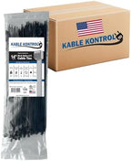 Kable Kontrol Made in USA Cable Ties, 14 Inch 5000 Pcs, 50 Lbs Test – Black by KABLEKONTROL%C2%AE