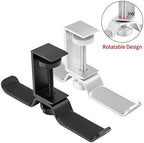 Headphone Holder PC Gaming Headphone Stand, Under Desk Dual Headset Hanger Hook Holder with Adjustable and Rotating Arm Clamp, Built in Cable Clip Organizer Headset Stand (Color : Silver) - Image 5