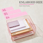 Harloon 4 Tier Paper Organizer Clear Pink Letter Tray Acrylic File Tray - Image 4