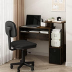 Furinno Econ Computer Writing Desk, Amber Pine/Black - Image 2