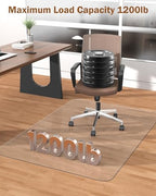 Blvornl 2 Pack Frosted Clear Chair Mat for Hardwood Floor, 45"*53" Hard Material Office Chair Mat, Memory Plastic Computer Chair Pad for Rolling Chairs, Desk Floor Rug for Office and Home - Image 4
