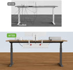 KEEGH No Drill Fabric Under Desk Cable Management Tray 28 in, White - Image 6
