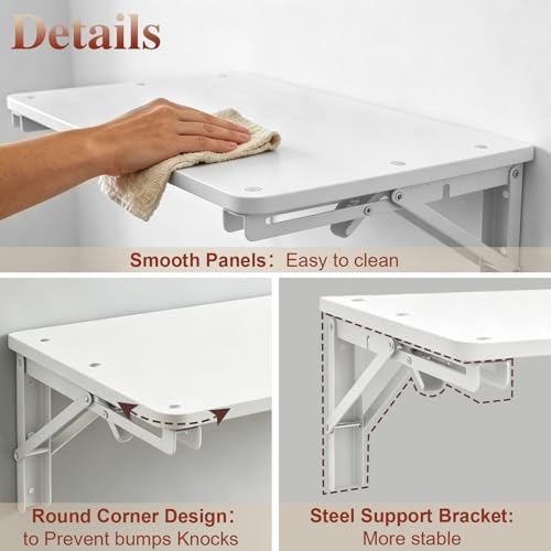 Folding Shelf Wall Mounted for Small Space, - Image 4