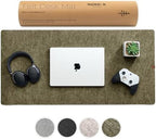 Nordik Felt Desk Mat - Large Felt Desk Pad - Timber Moss Green 35 x 17 in by NordikByDesign