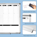 Weekly Dry Erase Board, Weekly Planner whiteboard with Hourly time Slots, Whiteboard Weekly Calendar for Schedule for wall 24" X 18" Double-Sided for Office, Home and School - Image 3