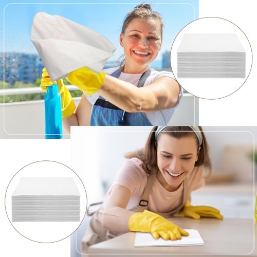 Tranqun 200 Pcs Disposable Microfiber Cleaning Cloth Bulk, Lint Free Cloth - Image 6