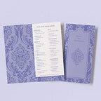 Designer Greetings Greeting Card Organizer Box with Dividers and Calendar, Decorative Lavender Damask Pattern (9.5” x 7.25” x 6”, Holds Up to 75 Greeting Cards), purple - large (711-00005-0000) - Image 6