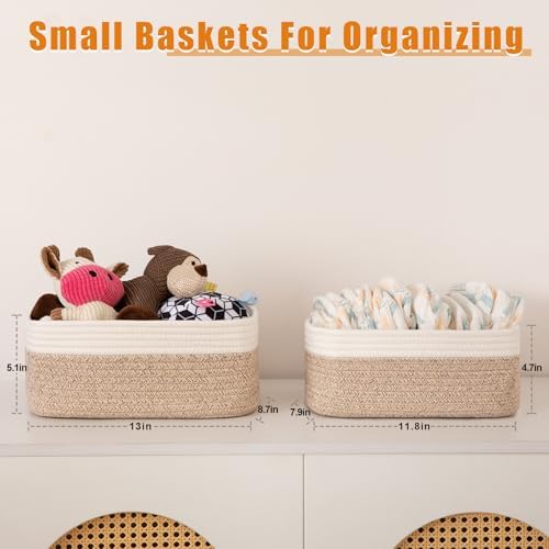 OIAHOMY 4 PACK 7L Storage Baskets for Organizing Storage Bins Brown - Image 2