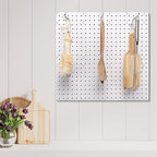 Yaocom 20 Pcs Peg Board Waterfall Hook Shelving Hooks Metal 7 Station Pegboard Display Wall Hangers Face Out Fit 1/4" for Garage Kitchen Store(Silver) - Image 5