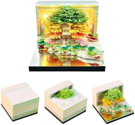 3D Time Piece Calendar 2027 With 52 Weekly Calendars, 3D memo pad tear away calendar 2027, Artsy Pads Suitable for Room and Office Desktop Decoration, Gift Giving (Green Tree) by Unknown