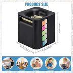 5-in-1 Cube Sticky Note Holder Dispenser with Notes Tabs Roll for Desk Organization - Image 6