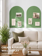 Fluxynara Large Arched Felt Bulletin Board 35.4''×23.6'', Botanical Green - Image 4