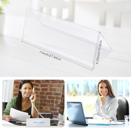 15 Pieces Acrylic Name Plate for Desk, 11" X 4.25" Name Tent for Meeting - Image 2