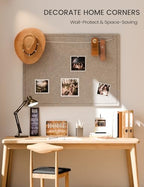 Fluxynara 47.2" x 35.4" Large Bulletin Board, Taupe - Image 4