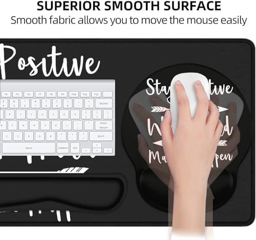 Large Desk Mat, Mouse Pad with Wrist Support, Keyboard Wrist Rest Set - Image 4
