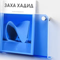 ROYALITA 2-Pack Acrylic Magazine Holder Brochure Holder, Blue 17 Inch by ROYALITA